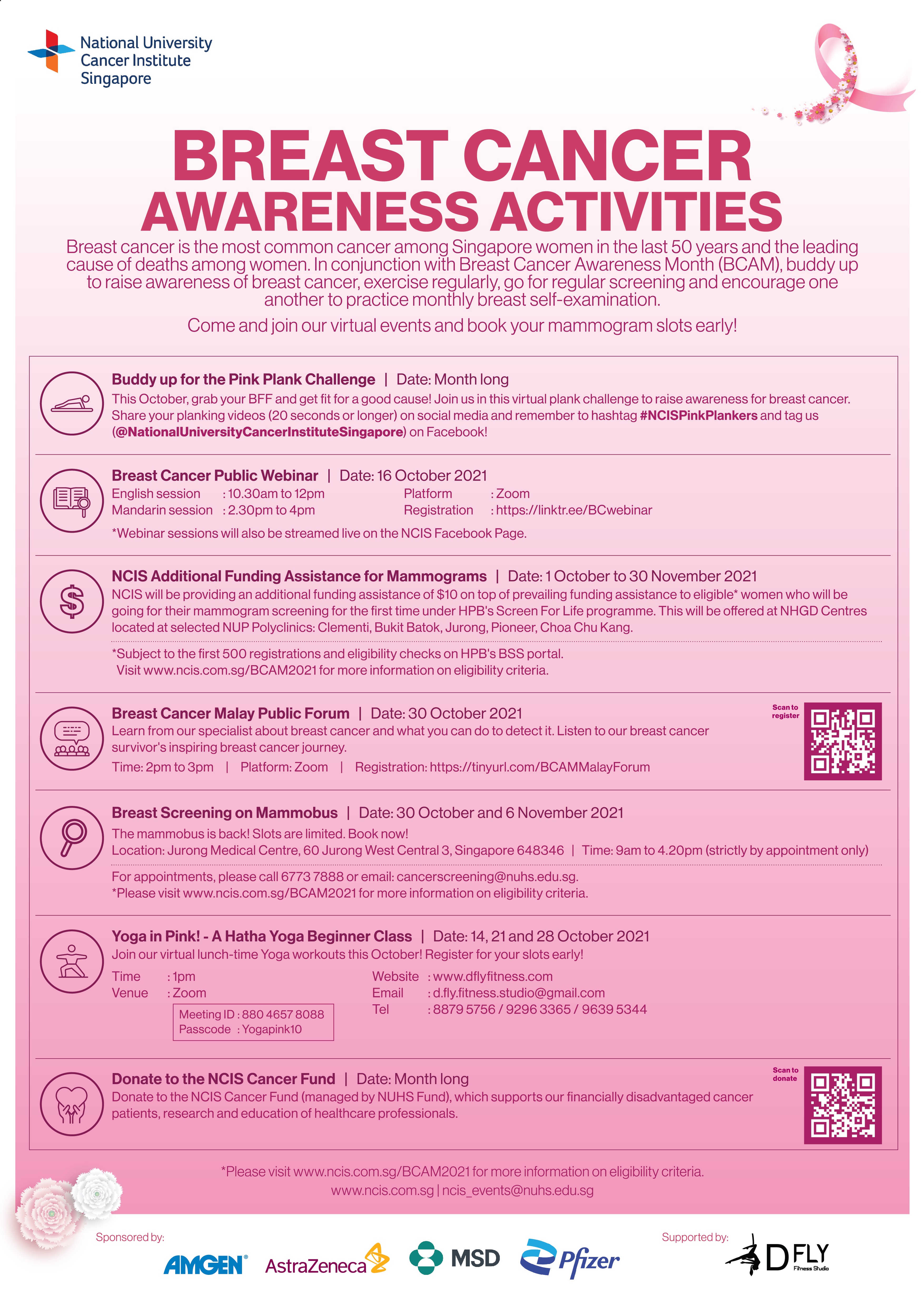 Breast Cancer Awareness Month 2021 Ncis National University Cancer Institute Singapore