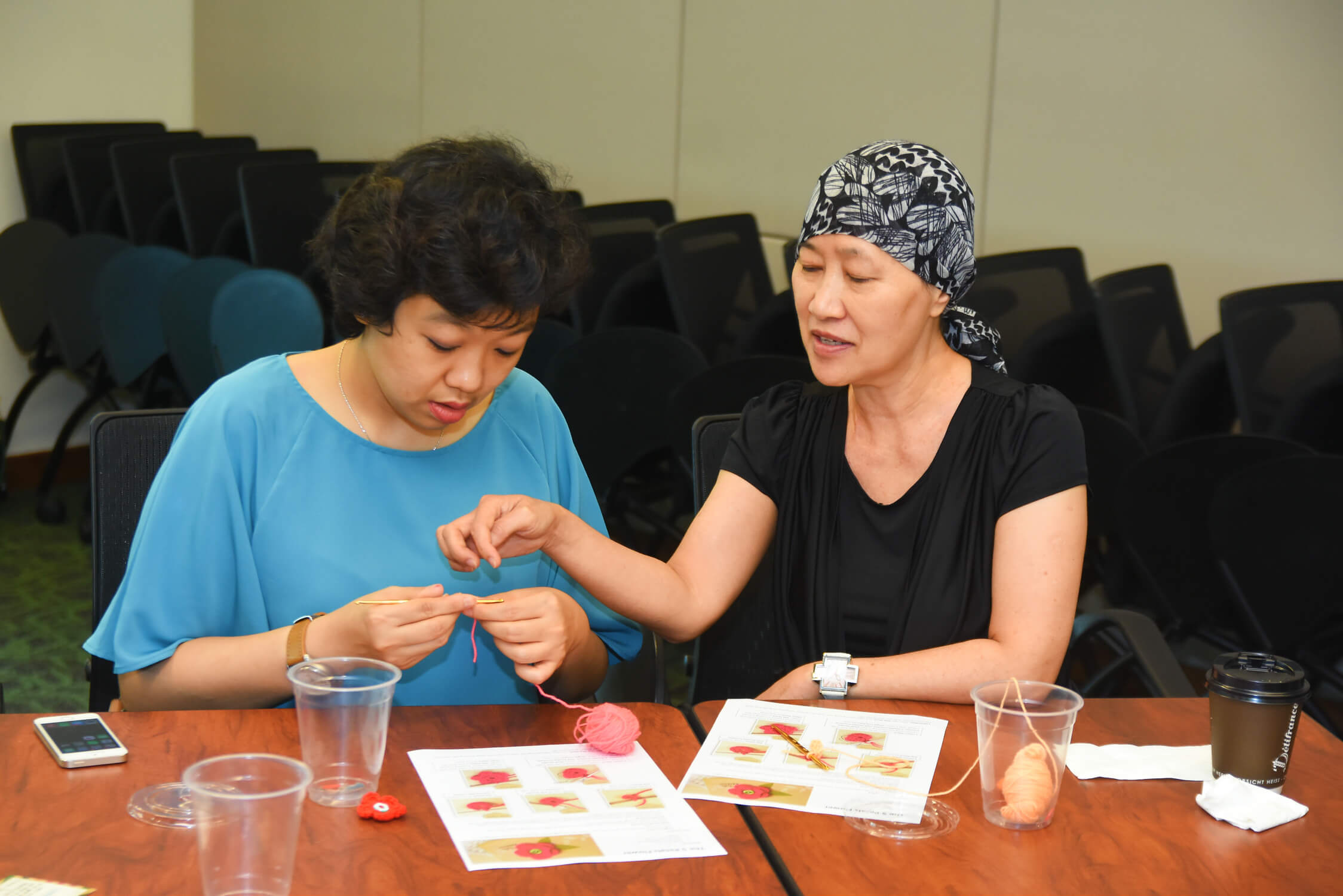 Bonding over a crafts workshop