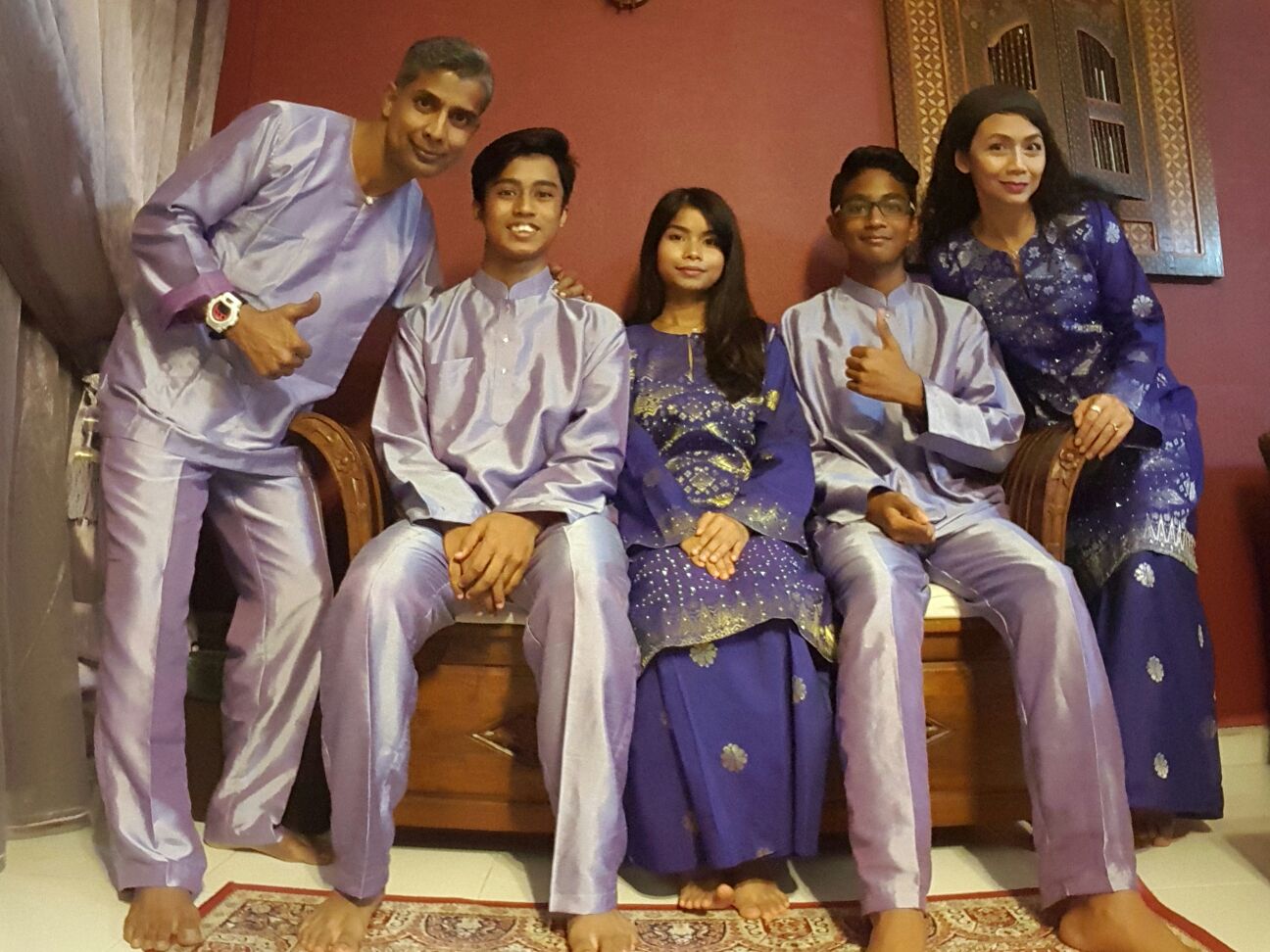 Arun and his family during the 2016 Hari Raya celebrations