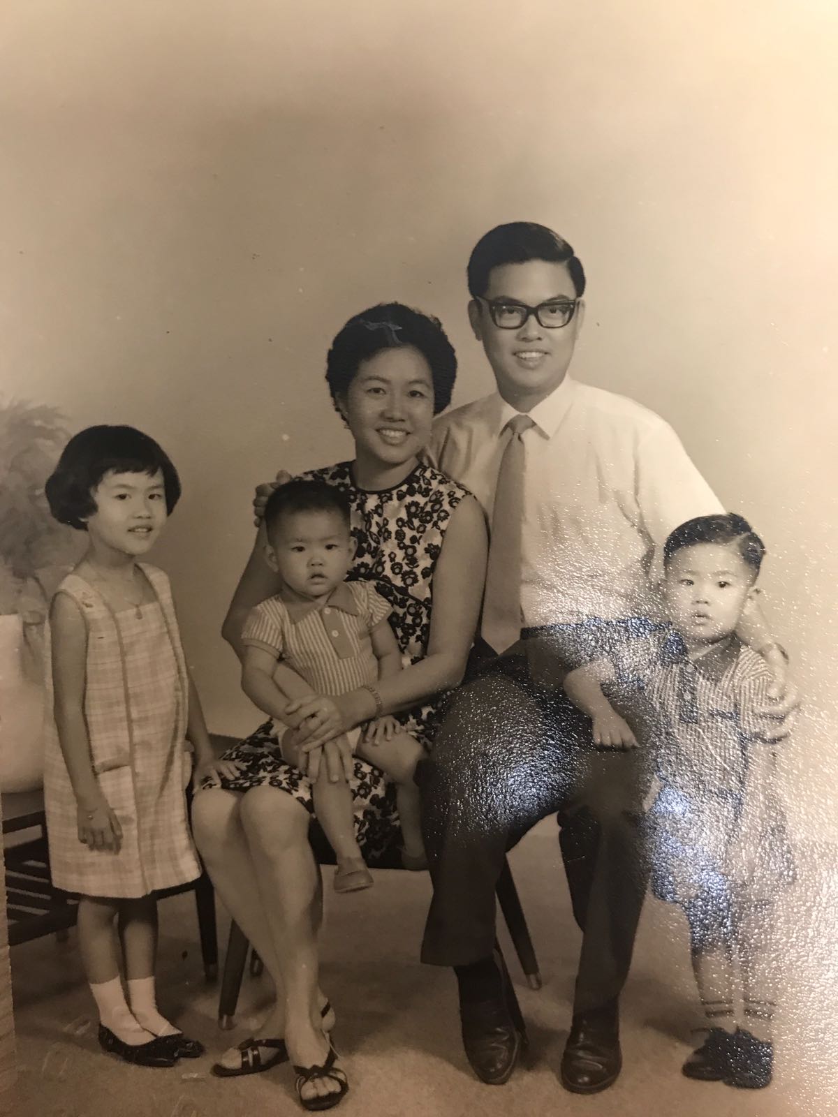 Uncle Chang with his wife and three children