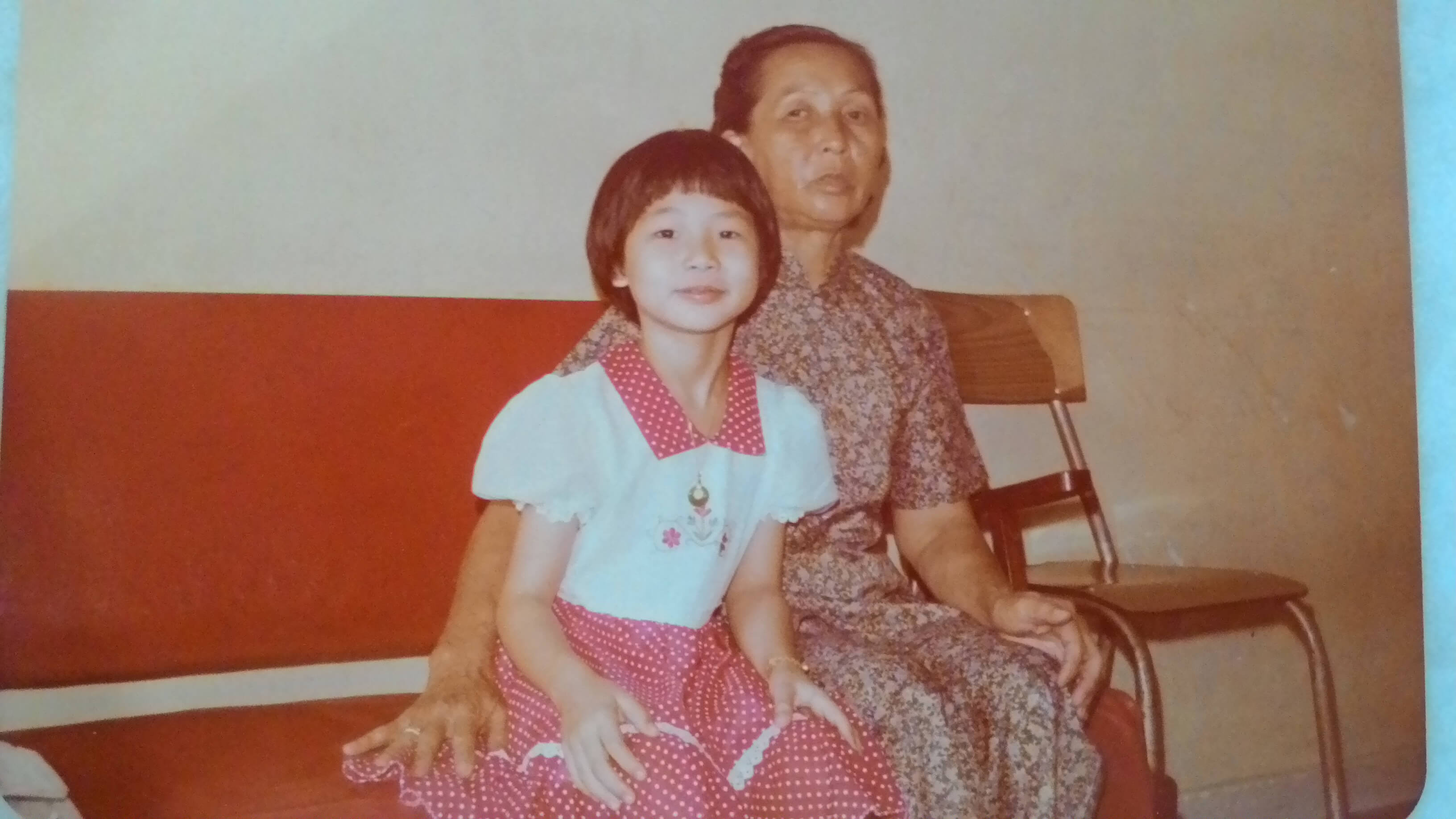 Yvonne, as a young girl pictured with her grandmother