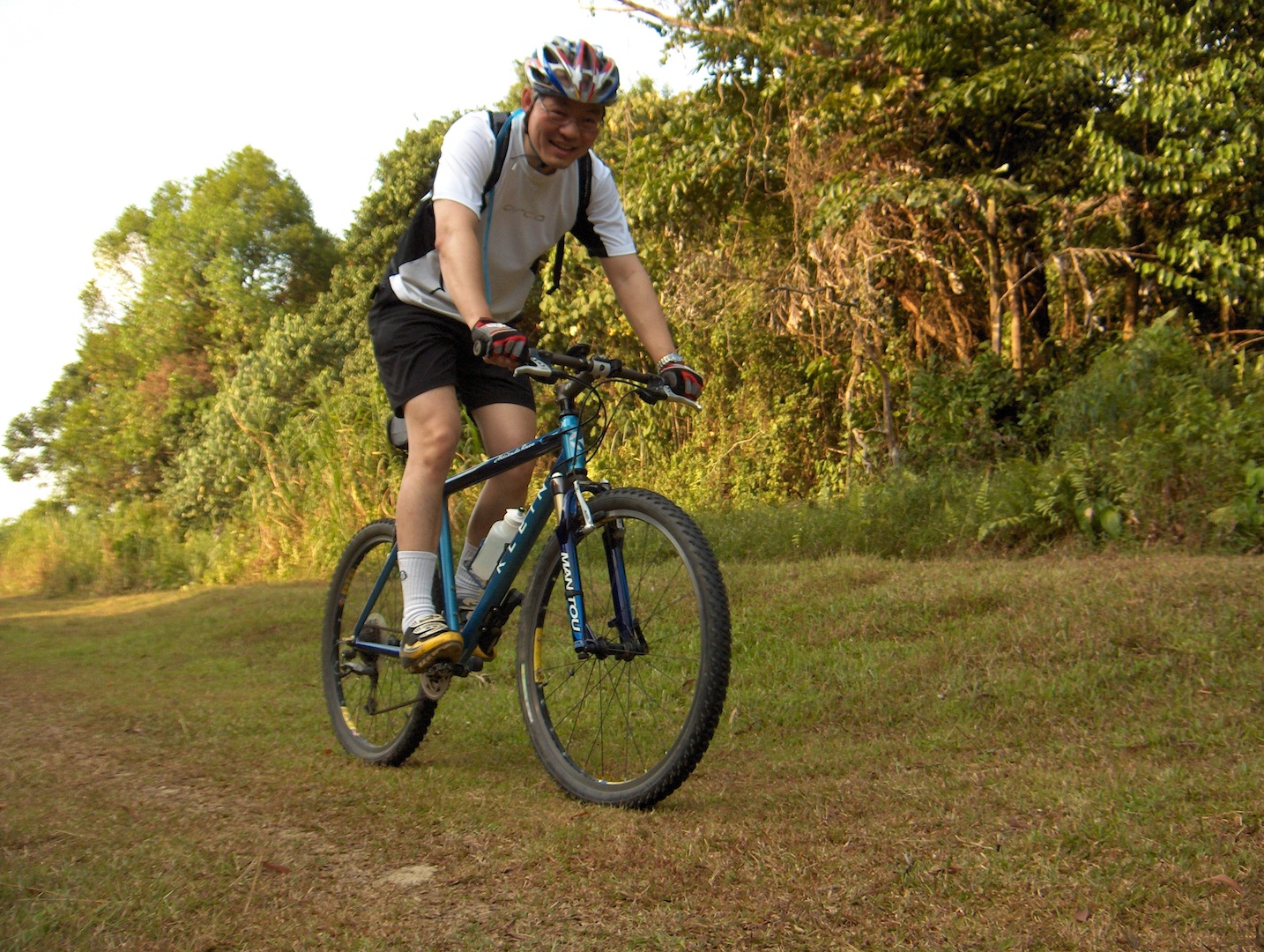 Paul on his mountain biking trips